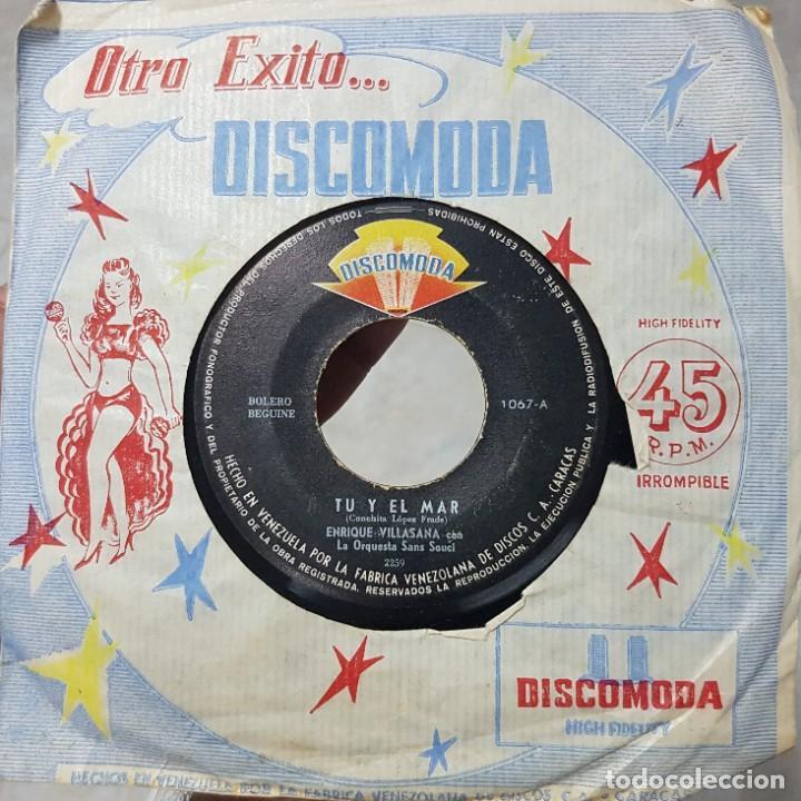 Disques de vinyle: Enrique Villasana y la Orquesta Sans Souci y Jose A. Rojas con el Conjunto de Eugenio Bandres raro
