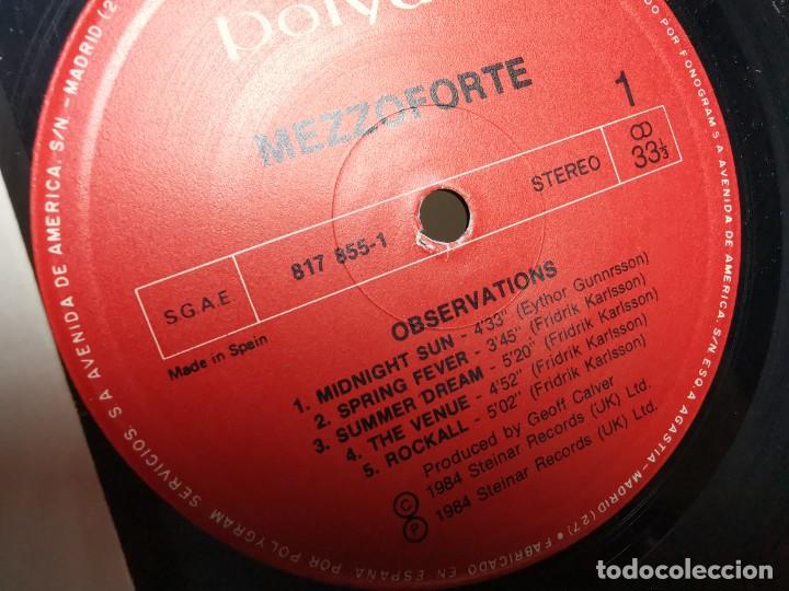 Discos de vinilo: MEZZOFORTE ( OBSERVATIONS ) 1984 - SPAIN LP33 POLYDOR - Foto 8