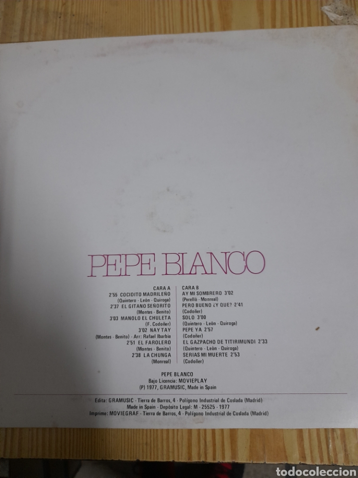 Discos de vinilo: Vinilo de Pepe Blanco - Foto 2
