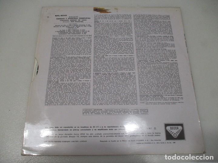 Discos de vinilo: MOZART Danzas y marchas completas DI128 - Foto 2