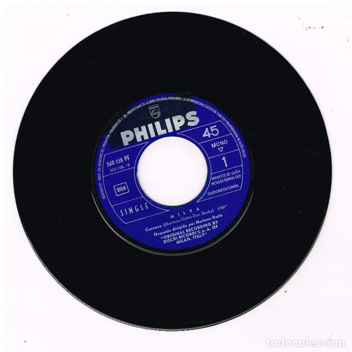 Discos de vinilo: MILVA - CANZONE / LA LUNA - SINGLE 1968 - SOLO VINILO - Foto 1