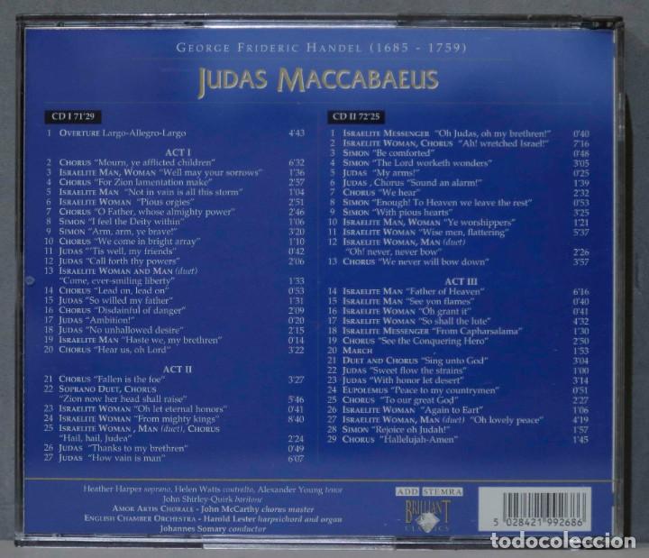 Discos de vinilo: 2 CD. Judas Maccabeus. HANDEL - Foto 2