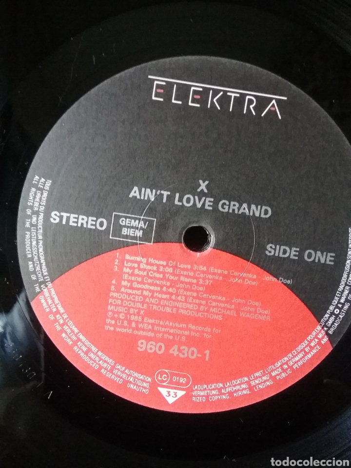 Discos de vinilo: X 1985 Elektra Records . Copia Germany - Foto 4