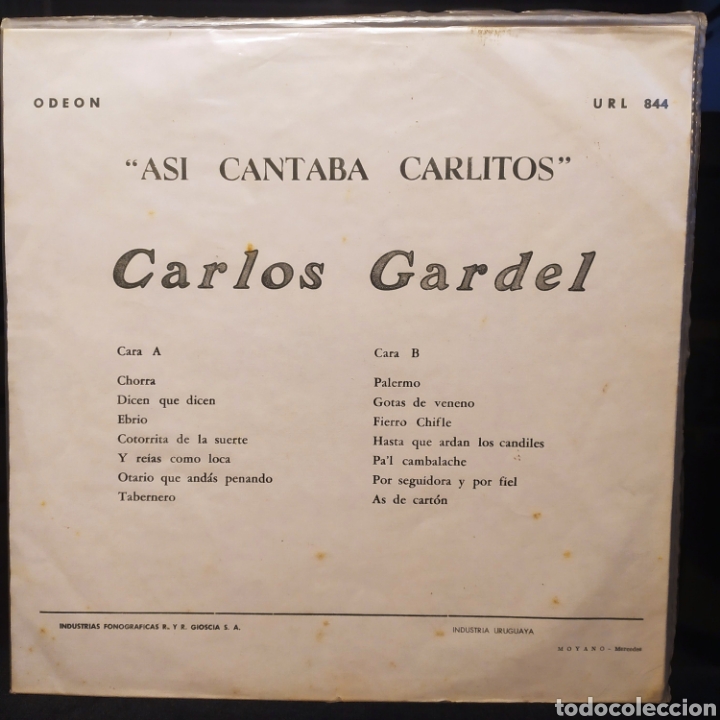 Discos de vinilo: Carlos Gardel - Asi Cantaba Carlitos - Foto 2