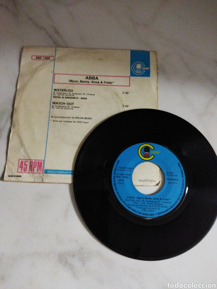 Discos de vinilo: Abba - Waterloo - Watch out - Foto 2