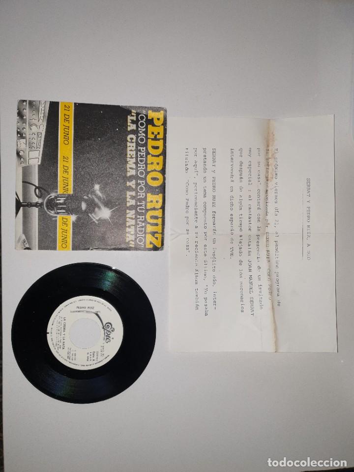Discos de vinilo: SINGLE PEDRO RUIZ, LA CREMA Y LA NATA - Foto 1