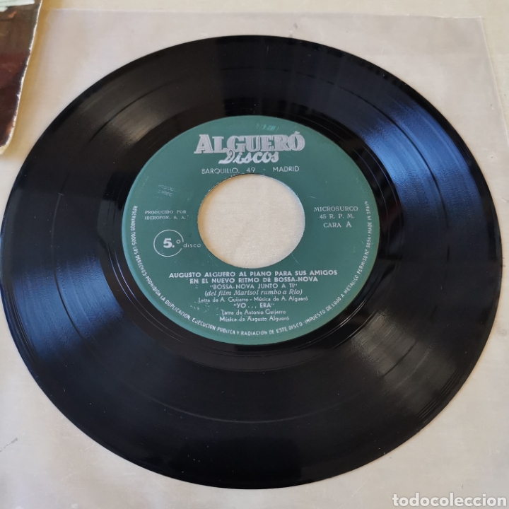 Discos de vinilo: AUGUSTO ALGUER&Oacute; -EP- BOSSA NOVA - Foto 3