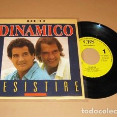 Discos de vinilo: DUO DINAMICO - RESISTIRE - PROMO SINGLE - 1988 - NUEVO ¡MUY BUSCADO!. Lote 299117123