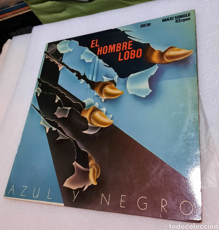 Discos de vinilo: Azul Y Negro - El Hombre Lobo - Foto 1