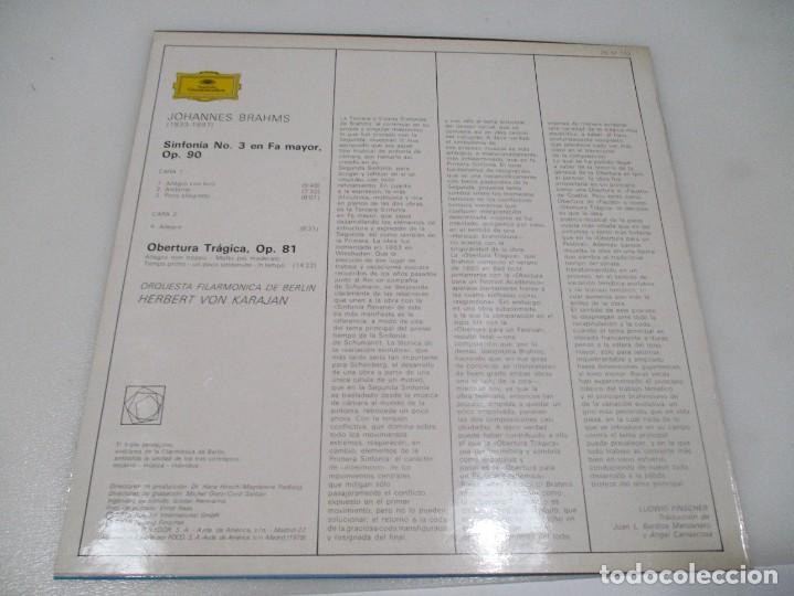 Discos de vinilo: BRAHMS Symphonie N&ordm;3 DI207 - Foto 2