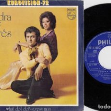 Discos de vinilo: SANDRA & ANDRES - WHAT DO I DO - SINGLE EDICION ESPAÑOLA EUROVISION 72 #