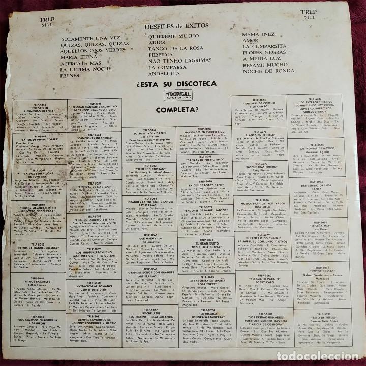 Discos de vinilo: Various &lrm;&ndash; Desfiles De Exitos USA 1958, ropical&lrm;&ndash; TRLP 5111 (G_VG) - Foto 2