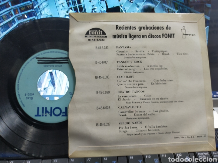 Discos de vinilo: Ritmos bailables ep la samba del gallito + 3 1960 - Foto 2