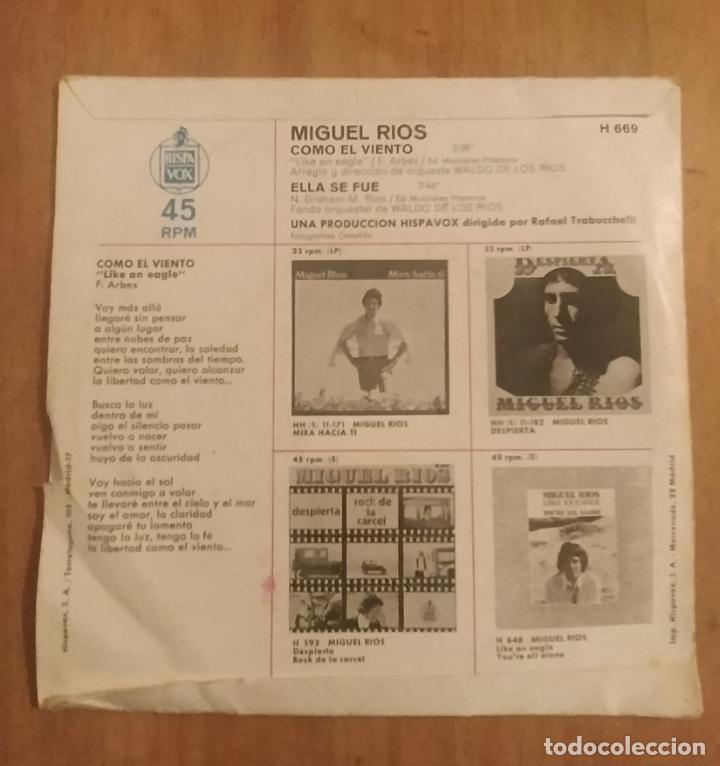 Discos de vinilo: MIGUEL RIOS COMO EL VIENTO - Foto 2