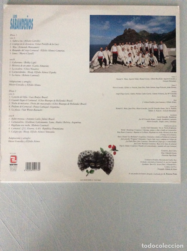 Discos de vinilo: Los Sabande&ntilde;os. Amor y carnaval. Doble LP. Dos discos. - Foto 2