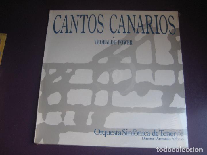 Disques de vinyle: Orquesta Sinf&oacute;nica de Tenerife Cantos Canarios De Teobaldo Power - LP MANZANA 1990 PRECINTADO -