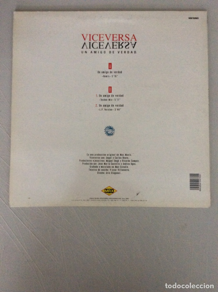 Discos de vinilo: Viceversa. Un amigo de verdad. - Foto 2