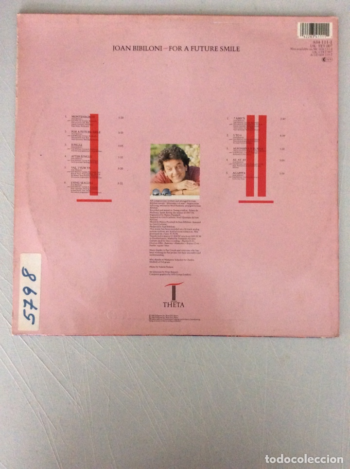 Discos de vinilo: Joan Bibiloni. For a future smile - Foto 2