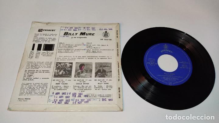 Discos de vinilo: Billy Mure y Su Orquesta - En Un Pueblito Espa&ntilde;ol (7&rdquo;, Single) - Foto 2