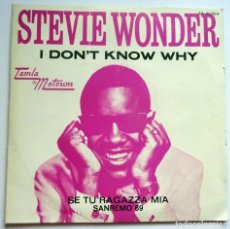 Discos de vinilo: STEVIE WONDER ¨I DON´T KNOW WHY¨. Lote 299522948