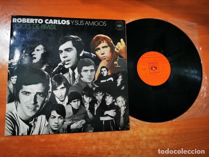Vinyl records: ROBERTO CARLOS Y SUS AMIGOS Voces de Brasil LP VINILO DEL A&Ntilde;O 1972 ESPA&Ntilde;A MUY RARO JOSE ROBERTO