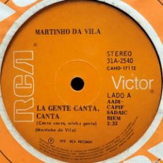 Discos de vinilo: SENCILLO ARGENTINO DE MARTINHO DA VILA AÑO 1974 COPIA PROMOCIONAL. Lote 299598958