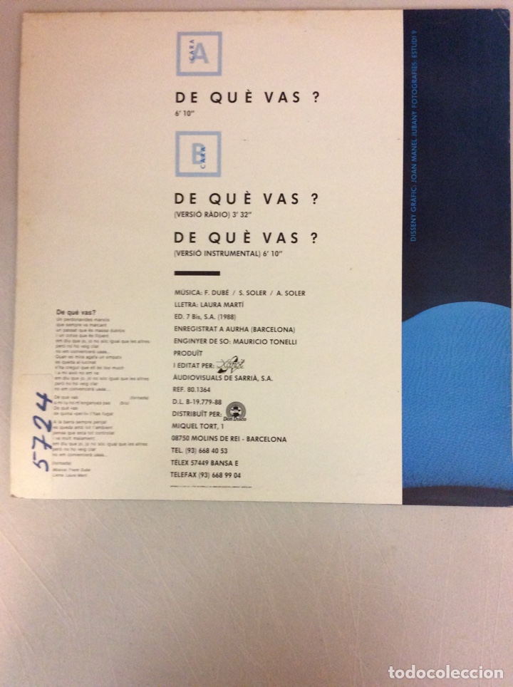 Discos de vinilo: Laura Mart&iacute;. De qu&egrave; vas? - Foto 2