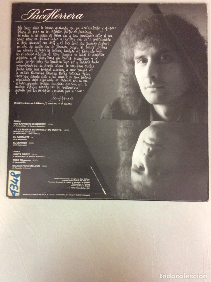 Discos de vinilo: Paco Herrera. Para beberte y beberte. - Foto 2