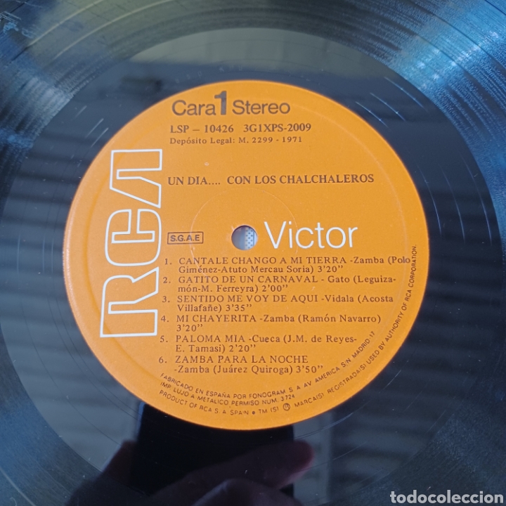 Discos de vinilo: UN DIA CON LOS CHALCHALEROS - Foto 3