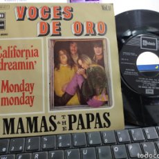 Discos de vinilo: THE MAMÁS & THE PAPAS SINGLE VOCES DE ORO CALIFORNIA DREAMIN' ESPAÑA 1971