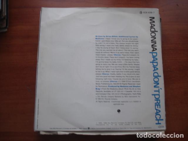 Discos de vinilo: Madonna Papa Dont Preach - Foto 2