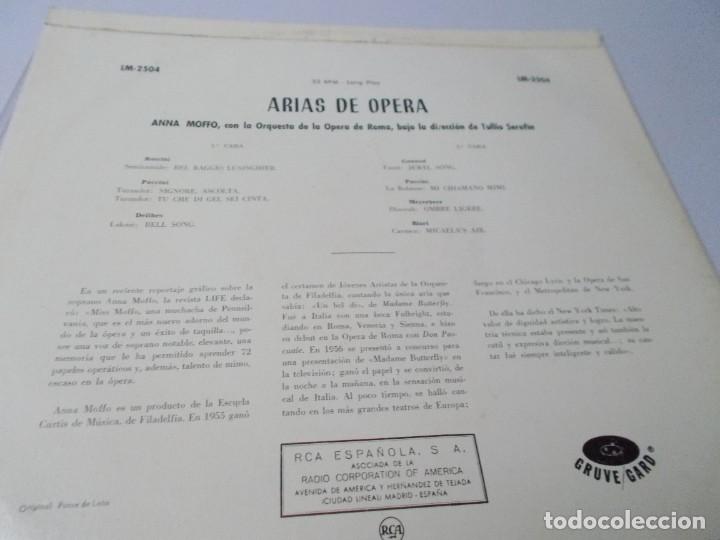 Discos de vinilo: ANNA MOFFO Arias de &oacute;pera - Foto 2