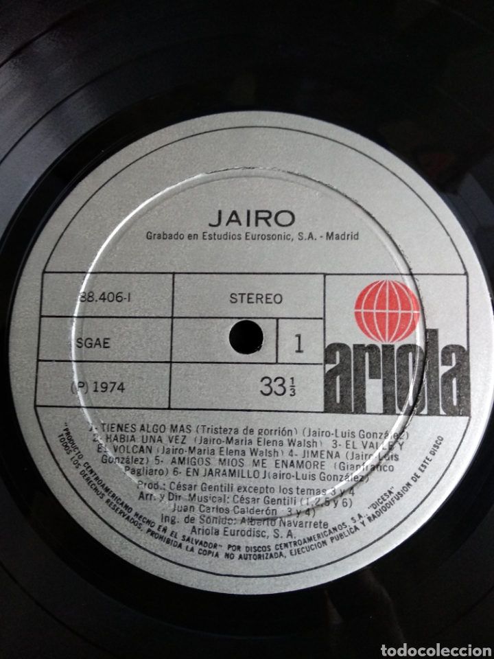 Discos de vinilo: *JAIRO, ARIOLA, 1974. A1 - Foto 3