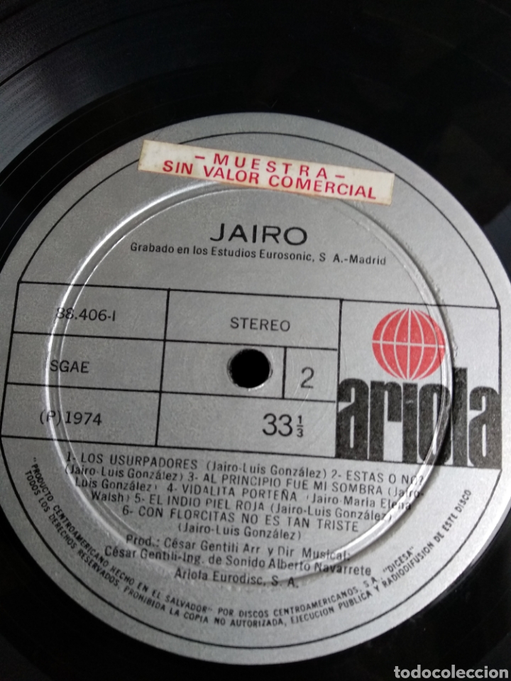Discos de vinilo: *JAIRO, ARIOLA, 1974. A1 - Foto 4