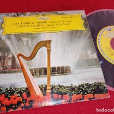 Discos de vinilo: ZABALETA ARPA HARP DUSSEK SONATA DO MENOR+SALZEDO CANCION NOCHE EP 7 1960 DEUTSCHE SPAIN ESPAÑA EX