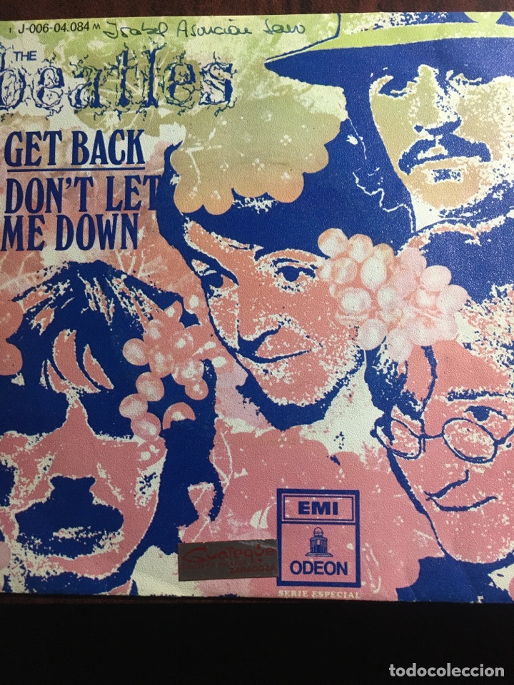 Discos de vinilo: THE BEATLES GET BACK Y LETME DOWN 1969 - Foto 1
