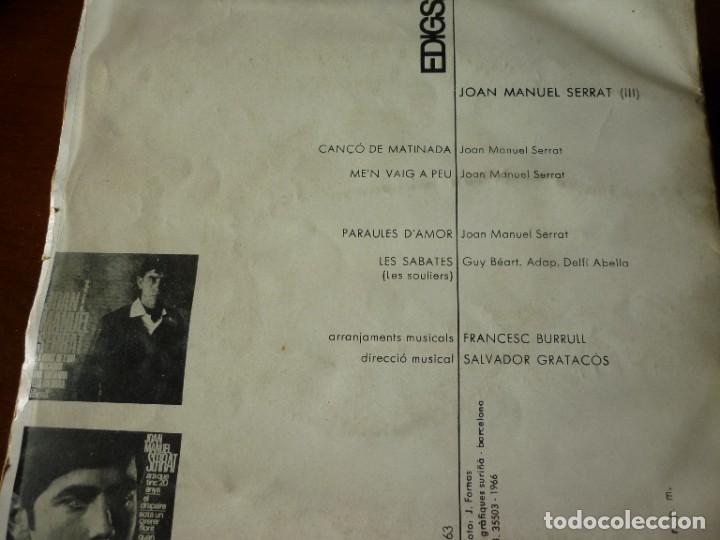 Discos de vinilo: DISCO SINGLE DE JOAN MANUEL SERRAT-1966 - Foto 2