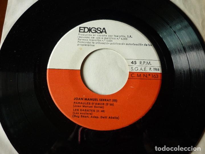Discos de vinilo: DISCO SINGLE DE JOAN MANUEL SERRAT-1966 - Foto 3