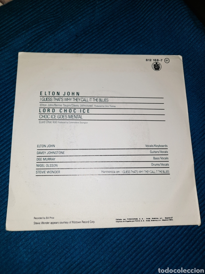 Discos de vinilo: SINGLE ELTON JOHN, 1983 - Foto 2