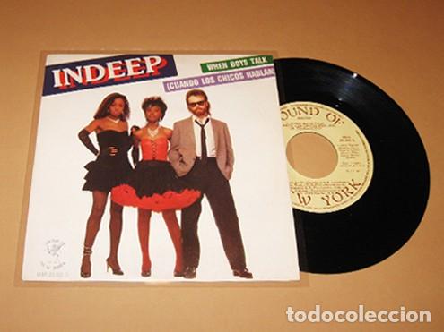 Discos de vinilo: INDEEP - WHEN BOYS TALK - SINGLE - 1983 - Foto 1