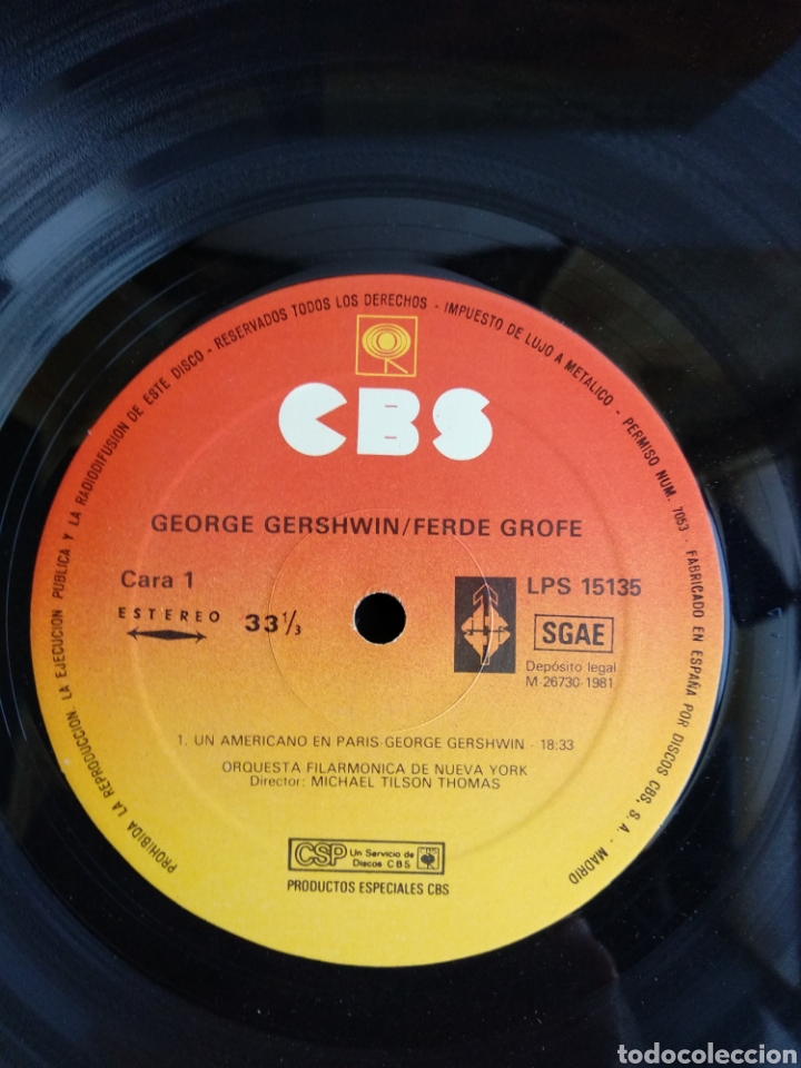 Discos de vinilo: *FERDE GROFE, GEORGE GERSHWIN, ARIOLA, 1981 A3 - Foto 3