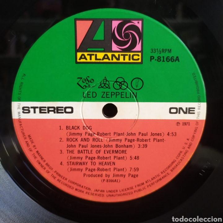 Discos de vinilo: Led Zeppelin LP Jap&oacute;n 1971 - Foto 9