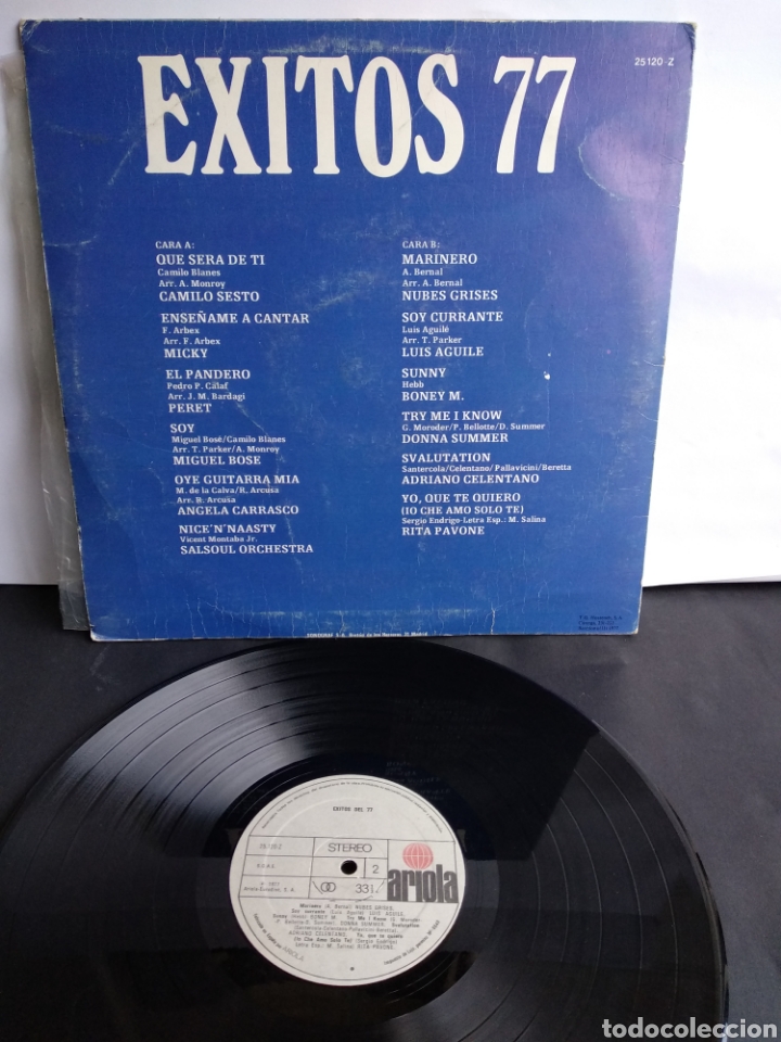 Discos de vinilo: *&Eacute;XITOS 77, ARIOLA, 1977 A3 - Foto 2
