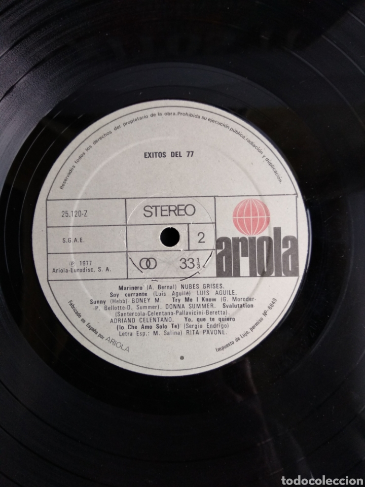 Discos de vinilo: *&Eacute;XITOS 77, ARIOLA, 1977 A3 - Foto 4