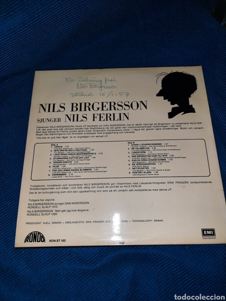 Discos de vinilo: LP NILS BIRGERSSON, NILS FERLIN - Foto 2