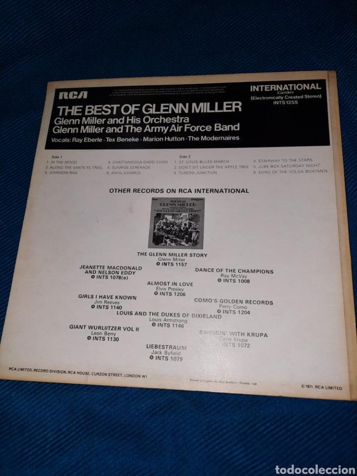 Discos de vinilo: LP GLENN MILLER, THE BESR - Foto 2
