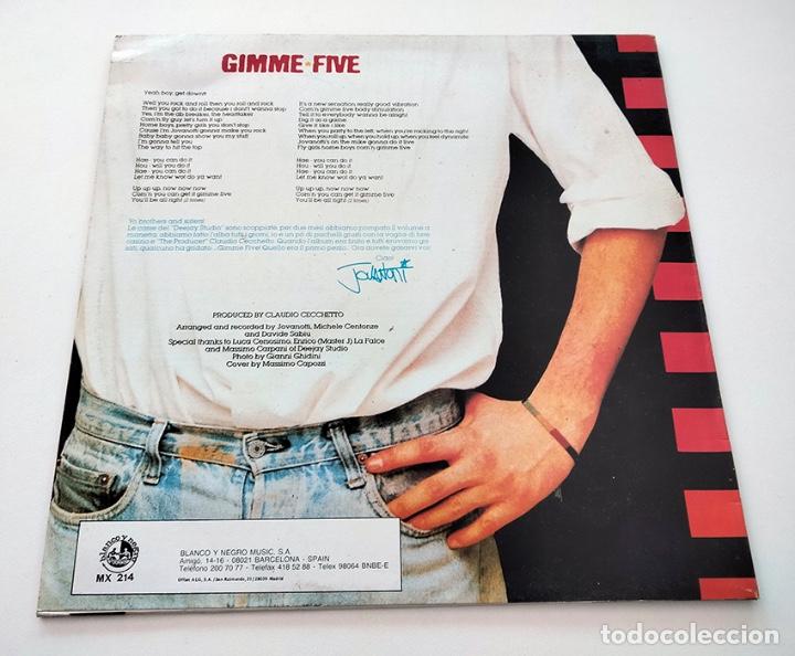 Discos de vinilo: VINILO MAXI-SINGLE JOVANOTTI. GIMME FIVE. 1988. - Foto 2