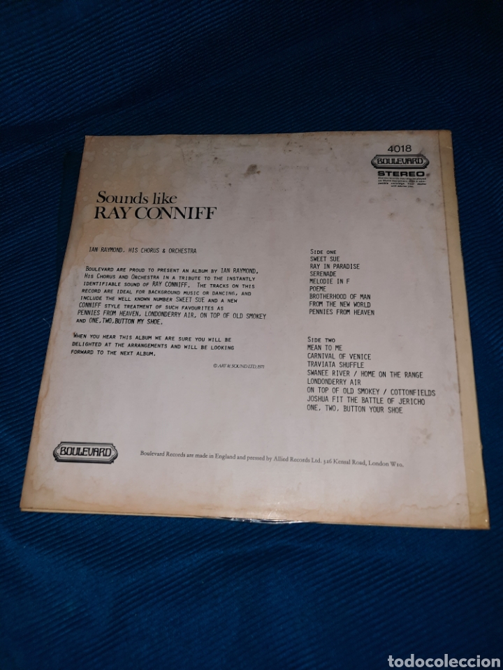 Discos de vinilo: LP RAY CONNIFF, SOUNDS LIKE. 1971 - Foto 2