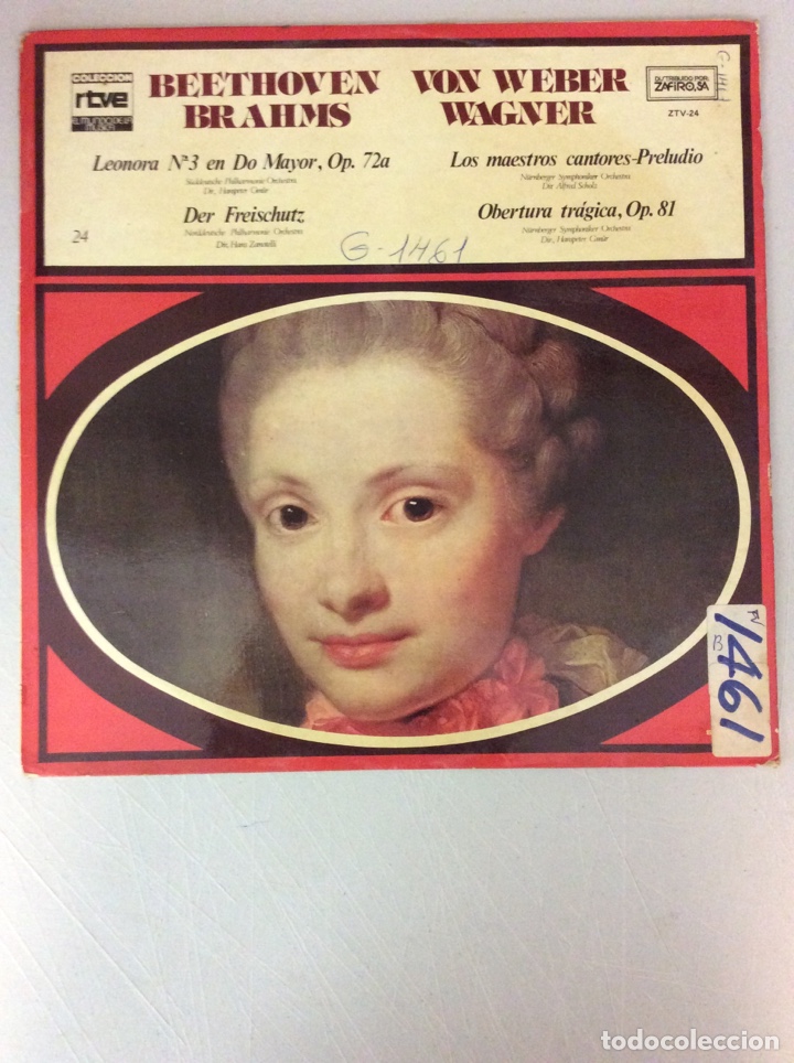 Discos de vinilo: Beethoven. Brahms. Von Weber. Wagner. Colecci&oacute;n rtve - Foto 1