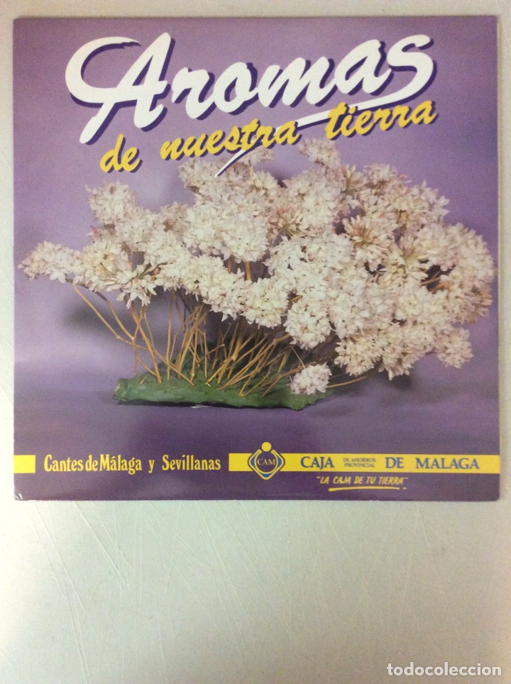 Dischi in vinile: Aromas de nuestra tierra. Cantes de M&aacute;laga y Sevillanas. Caja de ahorros de M&aacute;laga